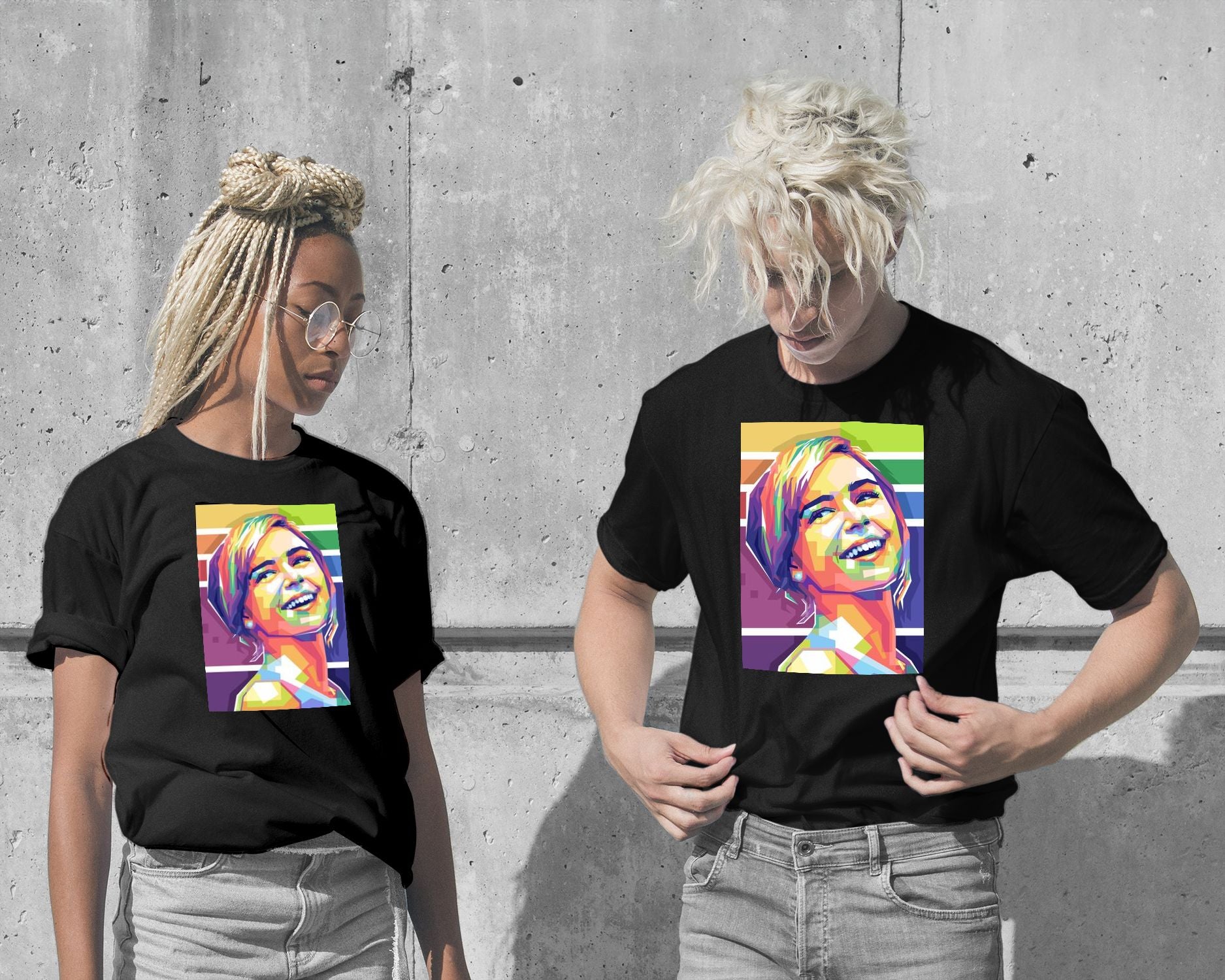 T-Shirt-Pop Art Girl Actress - @WpapArtist-wow.fan