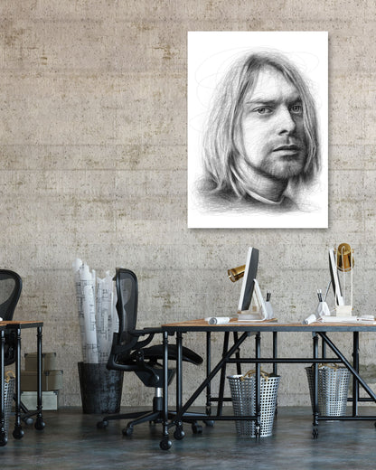 Portrait scribble art kurt cobain - @Dennyconstantine