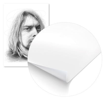 Portrait scribble art kurt cobain - @Dennyconstantine