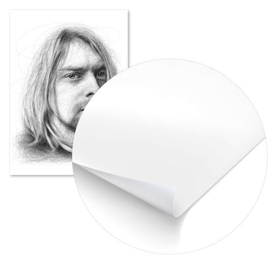 Portrait scribble art kurt cobain - @Dennyconstantine