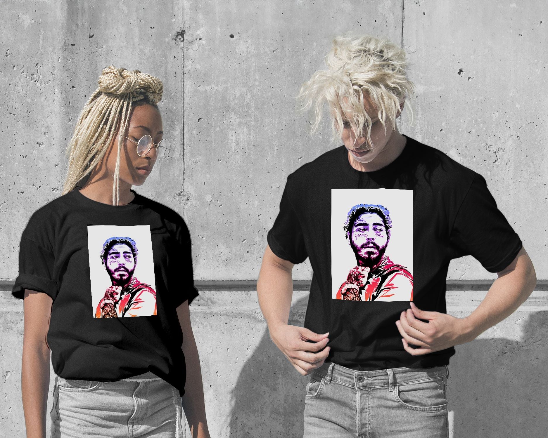 T-Shirt-Post Malone Minimalist Pop Art - @LuckyDream-wow.fan