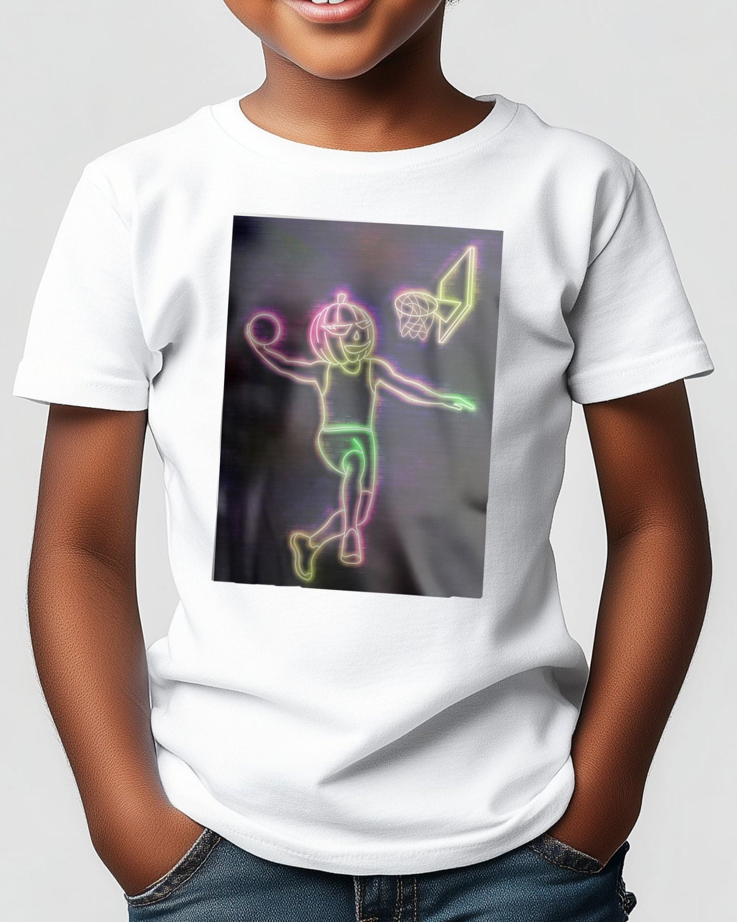 Tee pumpkin neon basketballer - @izmo