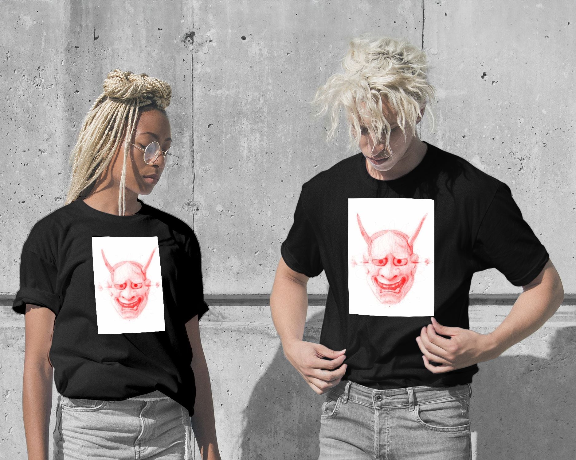 T-Shirt-Red hannya - @Dennyconstantine-wow.fan