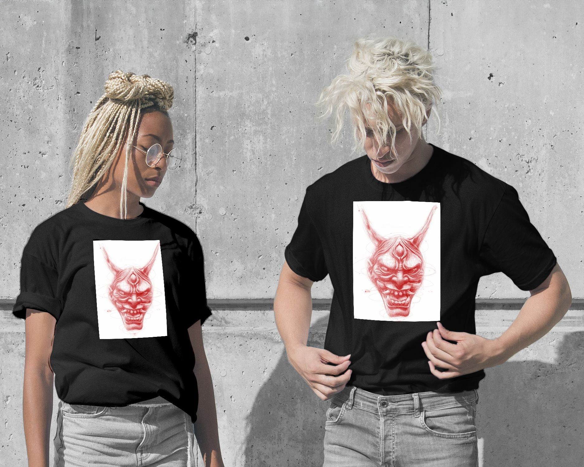 T-Shirt-Red oni - @Dennyconstantine-wow.fan