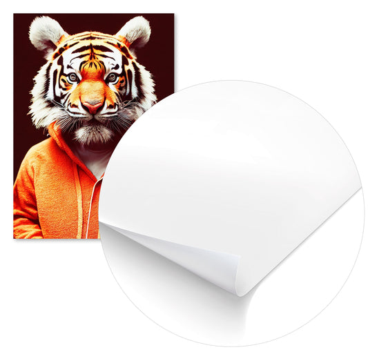 Retro Portrait illustration of Nursery animal Tiger - @Artnesia