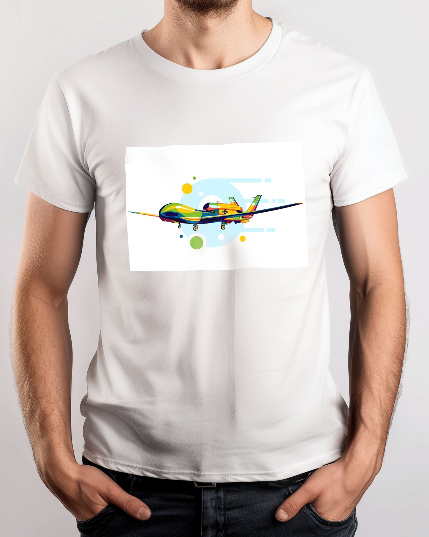 RQ-4 Global Hawk in Pop Art Illustration - @lintank_popart