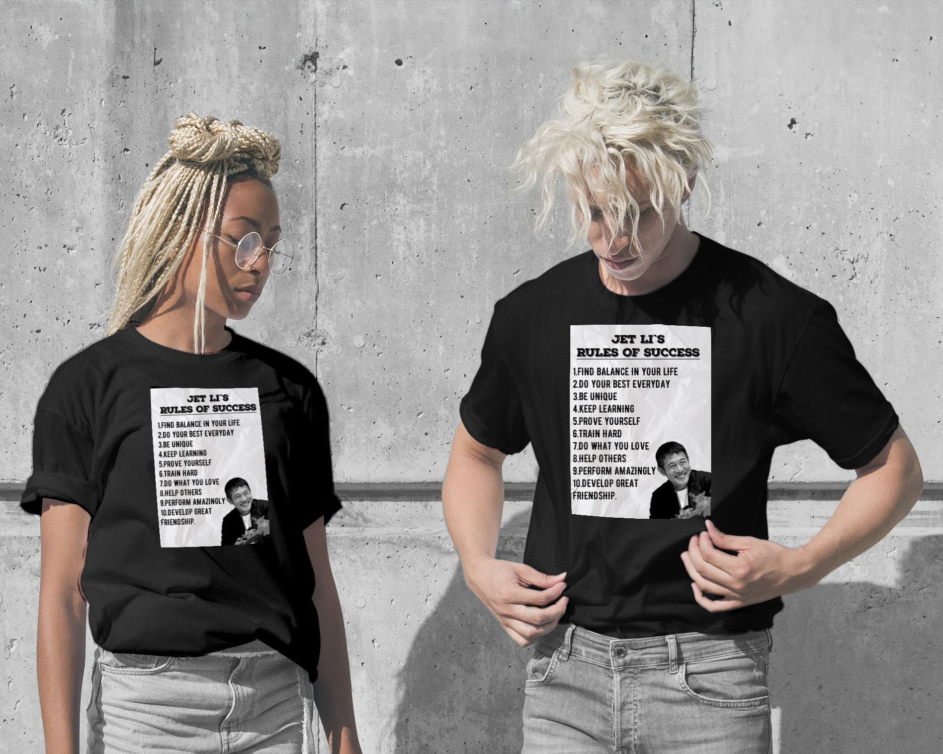 T-Shirt-Rules of Success Jet Li Quote - @ColorizeStudio-wow.fan