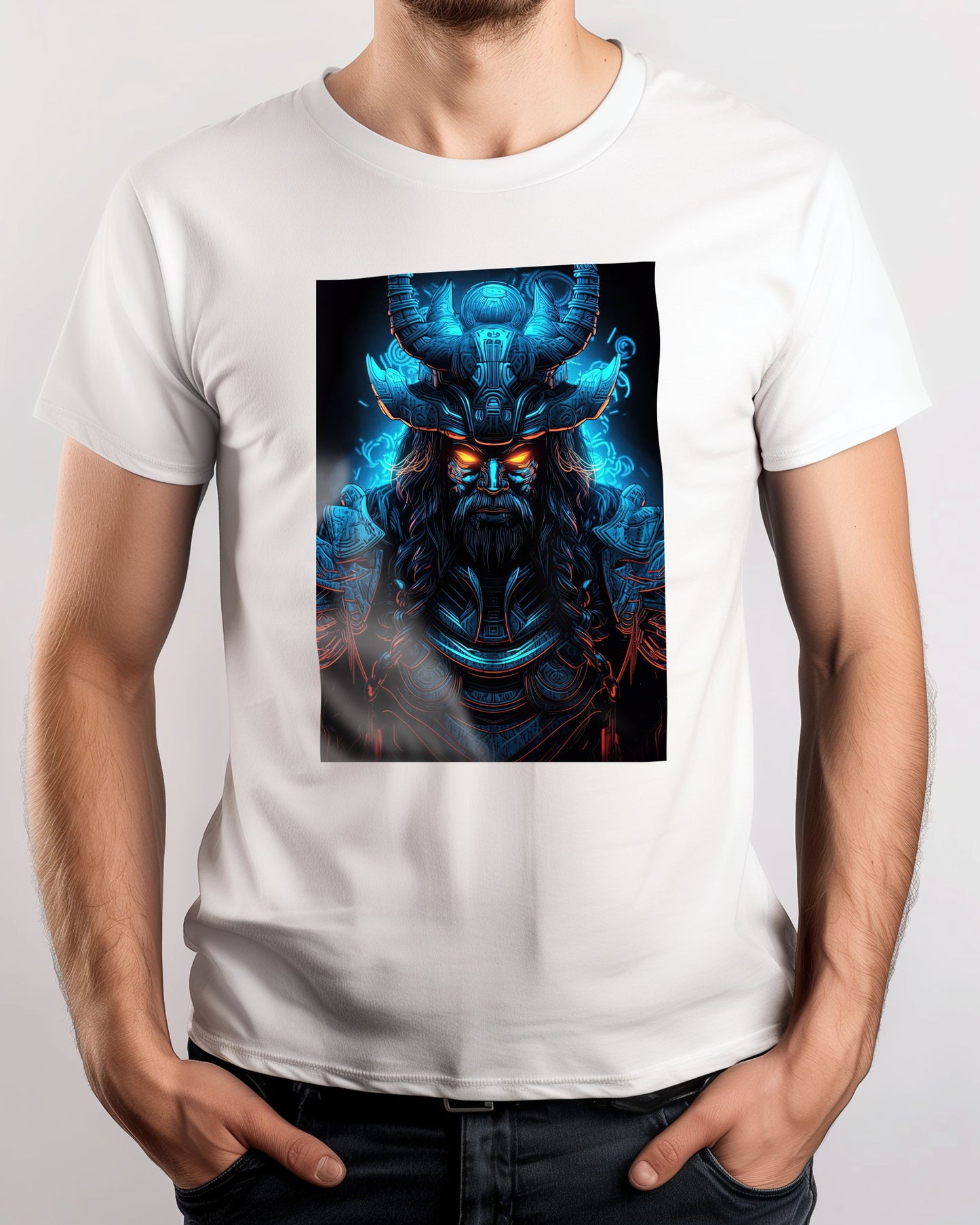 Samurai Blue Black Neon - @ZakeDjelevic