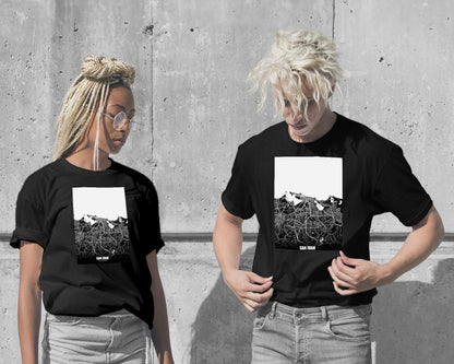 T-Shirt-San Juan Puerto Rico Dark Negative Maps - @ZakeDjelevic-wow.fan