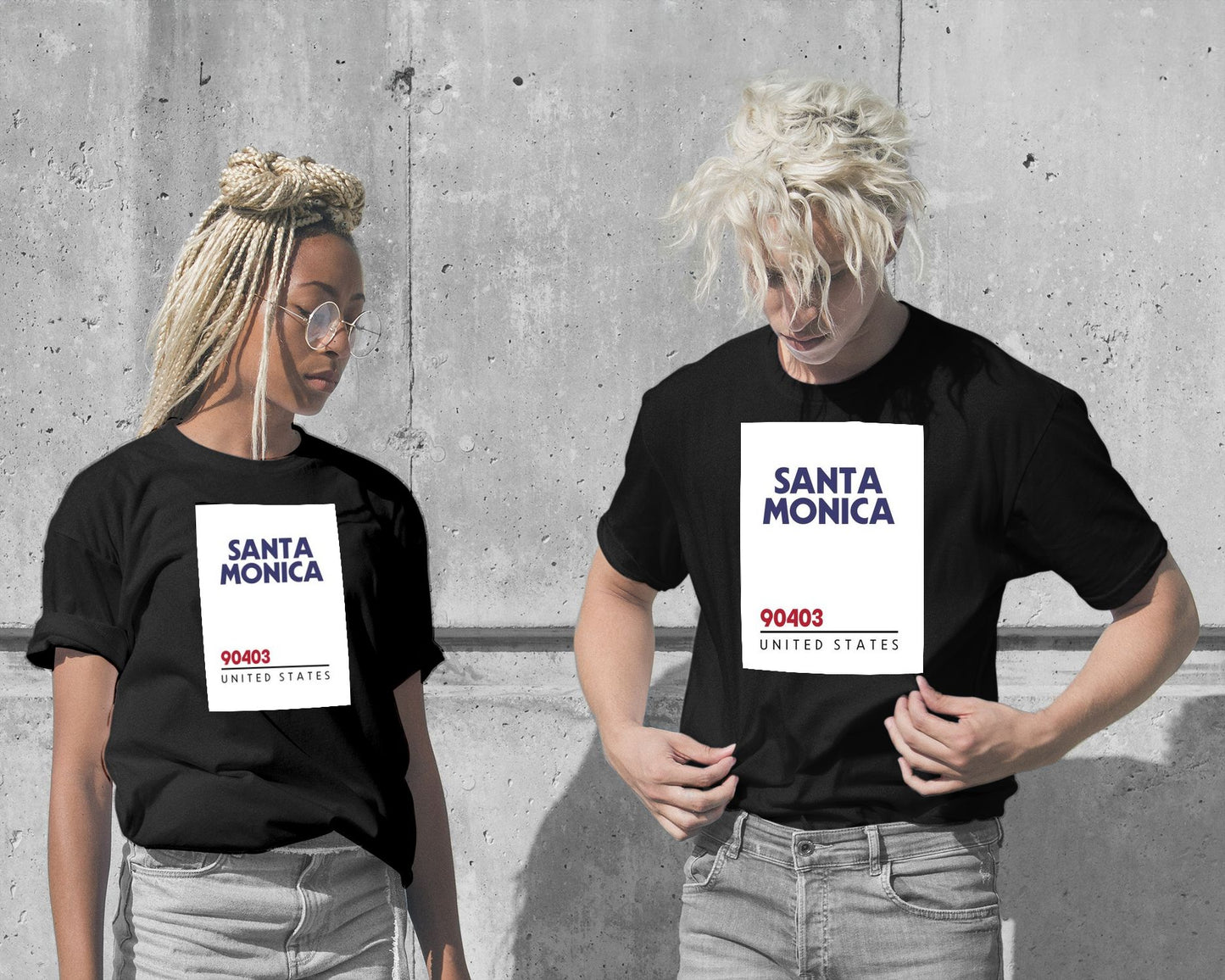 T-Shirt-Santa Monica 90403 Postal Code - @VickyHanggara-wow.fan