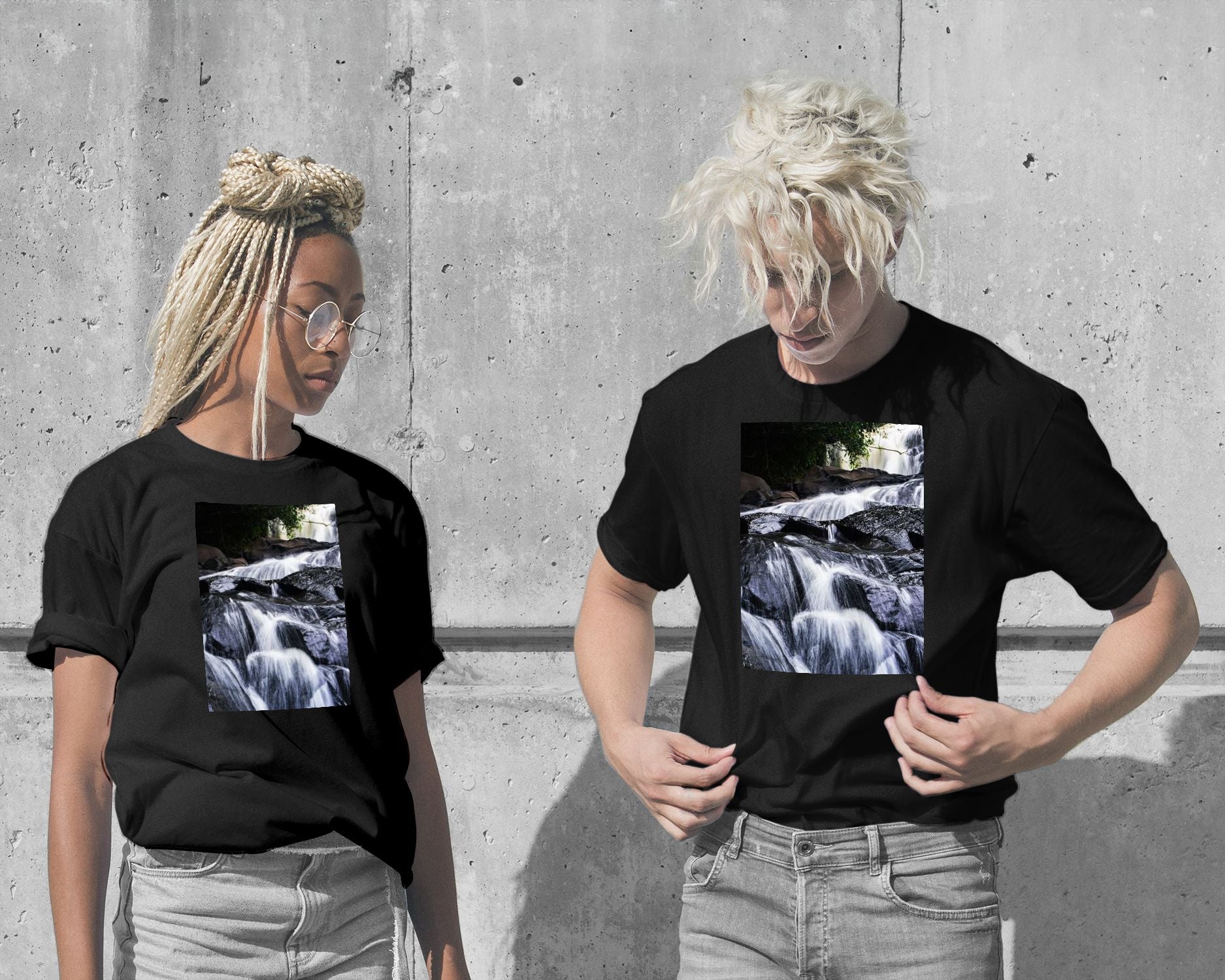 T-Shirt-Small River and Stone - @ColorizeStudio-wow.fan