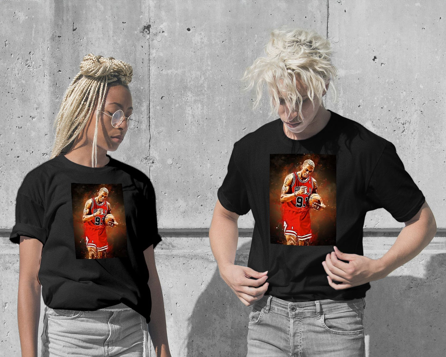 T-Shirt-Splatter Dennis Rodman - @4147_design-wow.fan