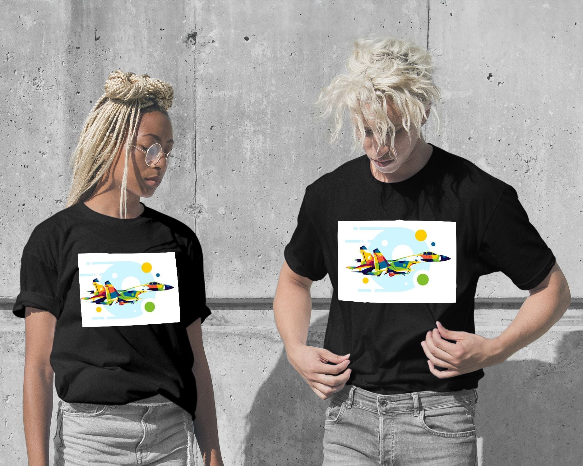 T-Shirt-SU-27 Flanker in Pop Art Illustration - @lintank_popart-wow.fan