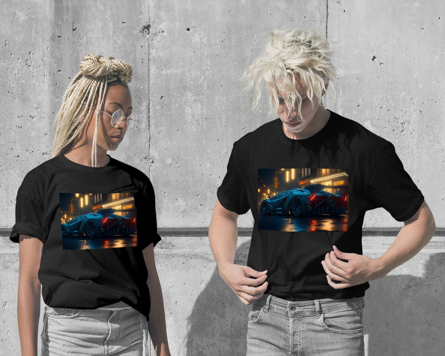 T-Shirt-Super Car City Neon 2 - @LightCreative-wow.fan