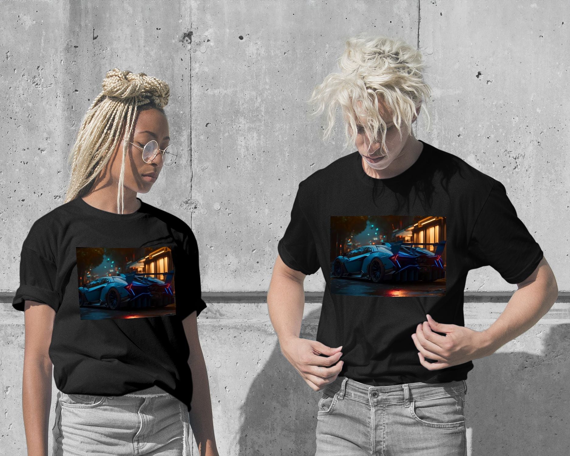 T-Shirt-Super Car City Neon 3 - @LightCreative-wow.fan