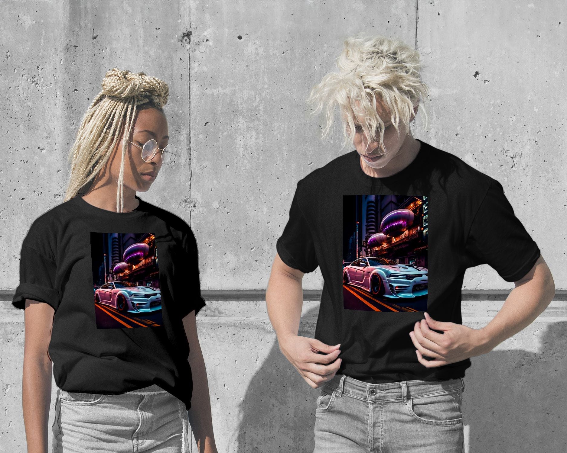 T-Shirt-Super Car City Neon Night 5 - @LightCreative-wow.fan