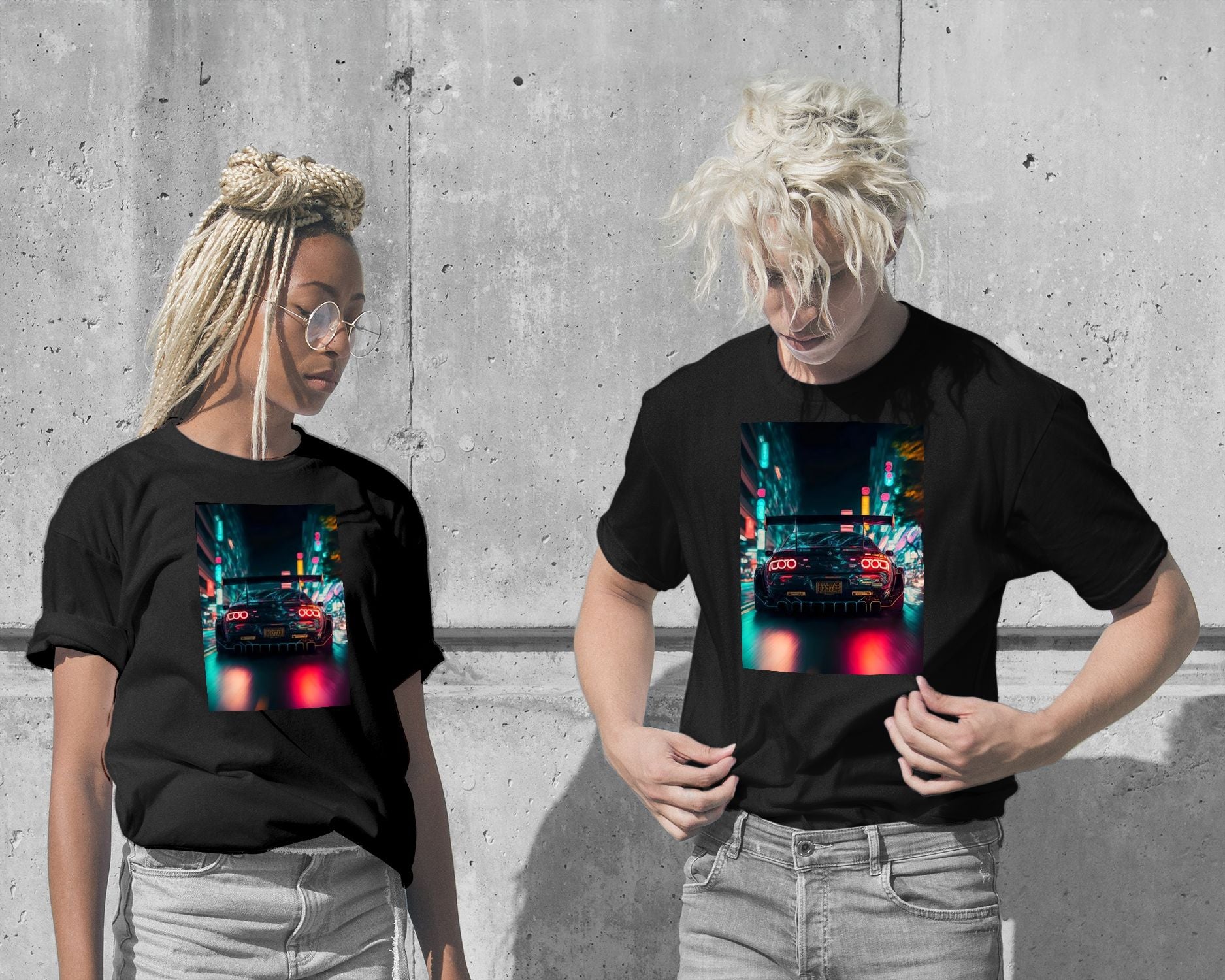 T-Shirt-Super Car Neon City Night 6 - @LightCreative-wow.fan