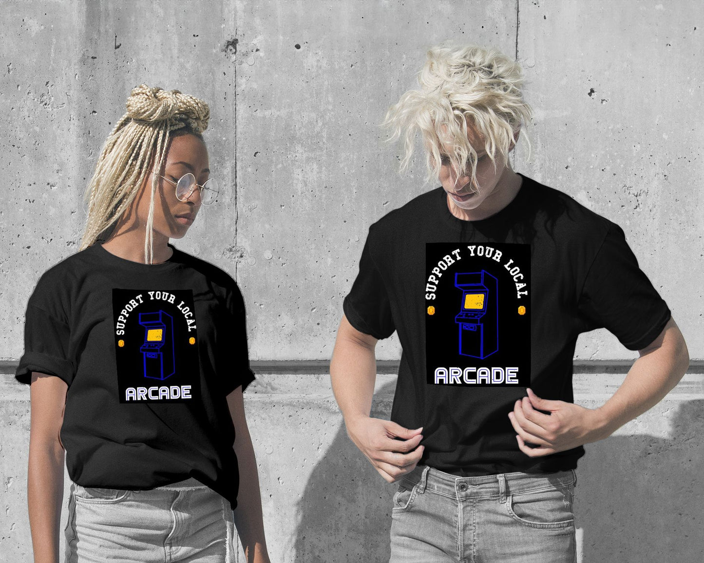 T-Shirt-Support your local Arcade - @PowerUpPrints-wow.fan