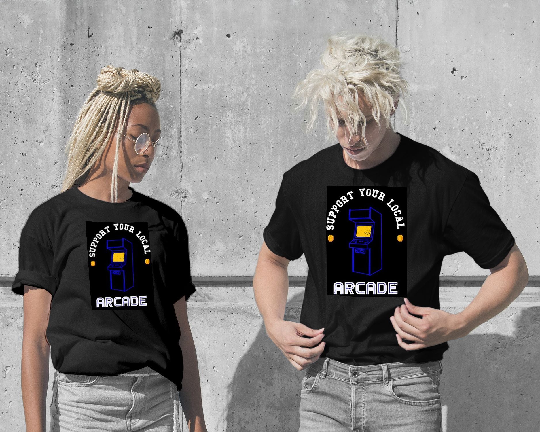 T-Shirt-Support your local Arcade - @PowerUpPrints-wow.fan