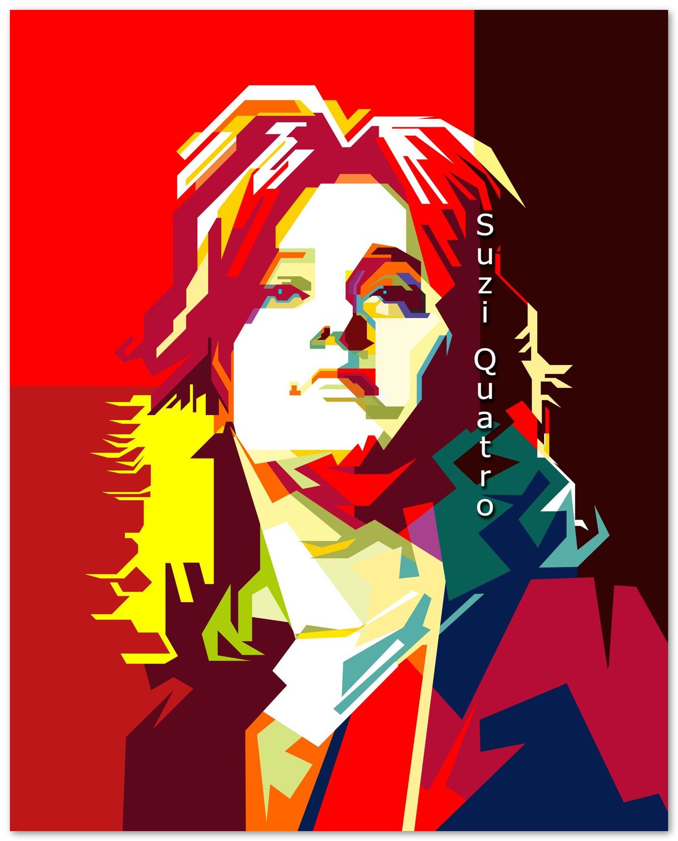 Suzi Quatro Pop Art WPAP - @Artkreator