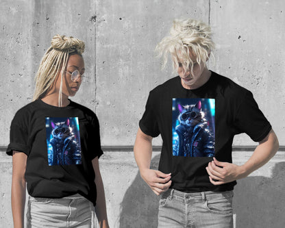 T-Shirt-The Mercenary Cyber Cat - @Sagitarius-wow.fan