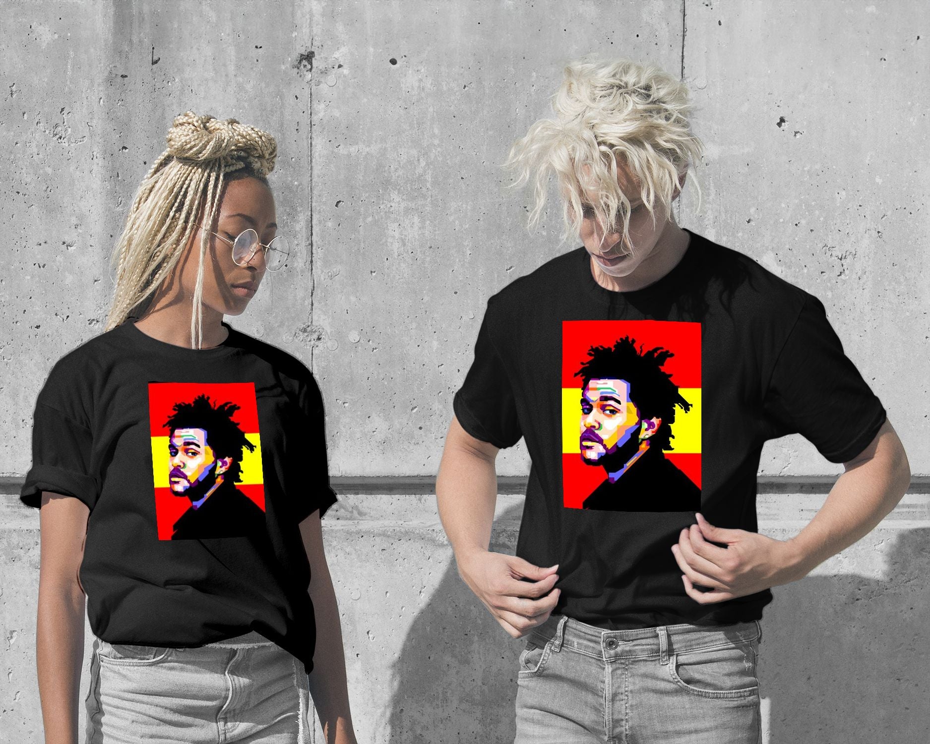 T-Shirt-The Weeknd WPAP Red Yellow BG - @WPAPbyiant-wow.fan