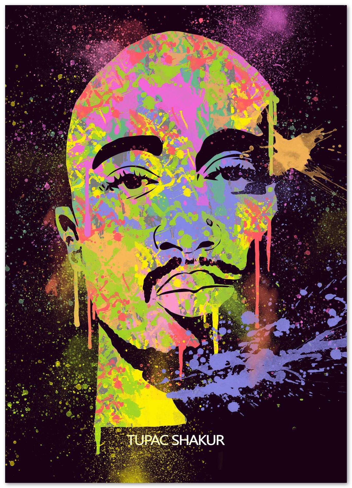 TUPAC SHAKUR HIPHOP LEGEND RAPPER PAINTING - @RAMRAMCLUB