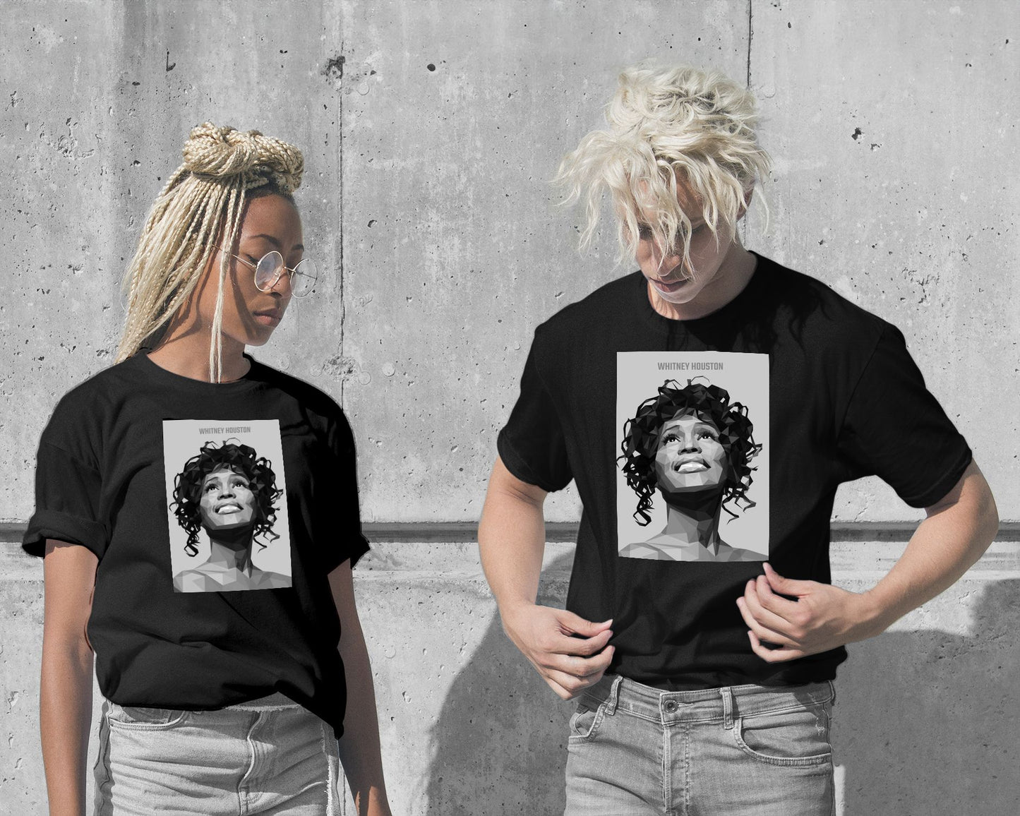 T-Shirt-Whitney Houston B & W - @YanzGallery-wow.fan