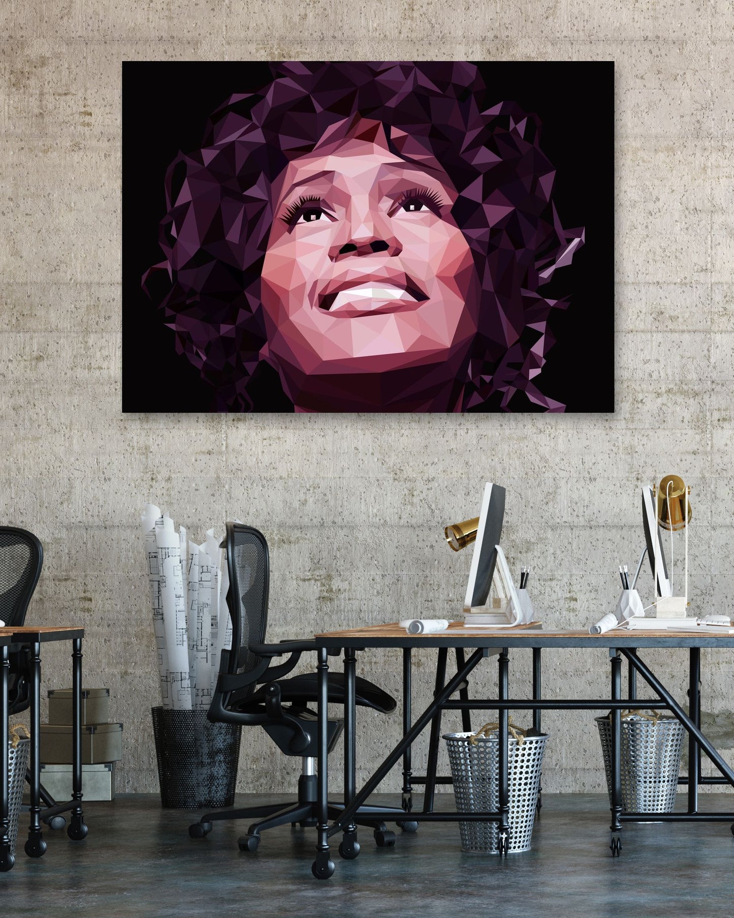Whitney Houston Lowpoly - @YanzGallery