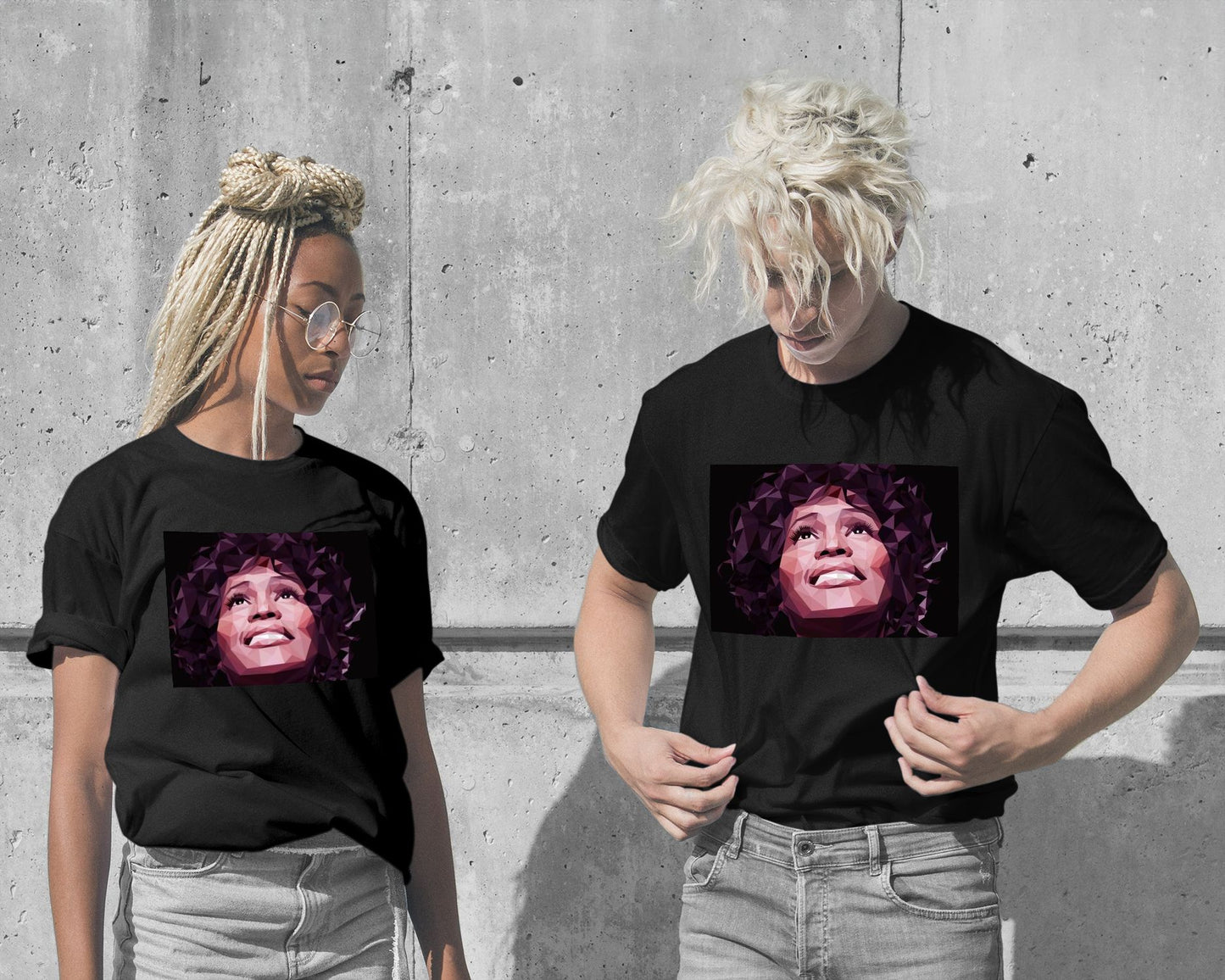 T-Shirt-Whitney Houston Lowpoly - @YanzGallery-wow.fan