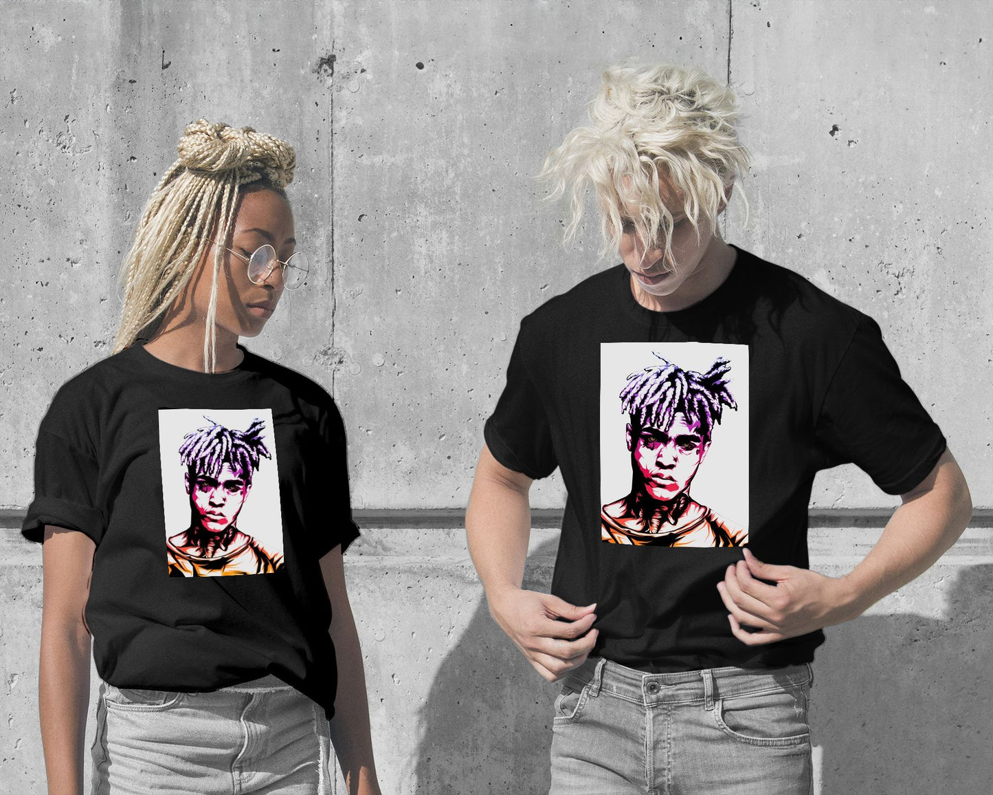 T-Shirt-XXXTentacion Color Art - @LuckyDream-wow.fan