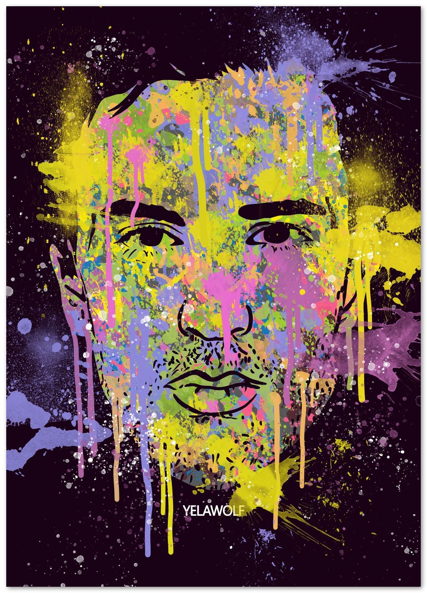 YELAWOLF HIPHOP RAPPER ABSTRACT PAINTING - @RAMRAMCLUB