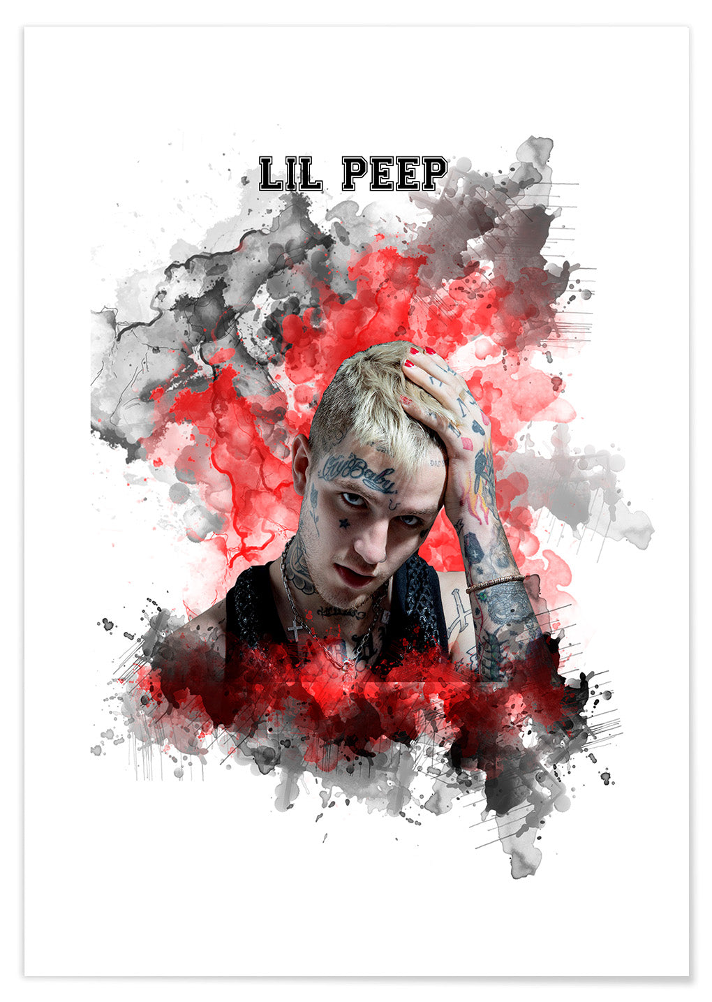 Lil Pep Rapper Watercolor 5 - @JeffNugroho
