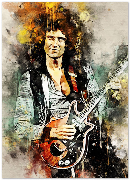 Brian May in watercolors - @Baracca