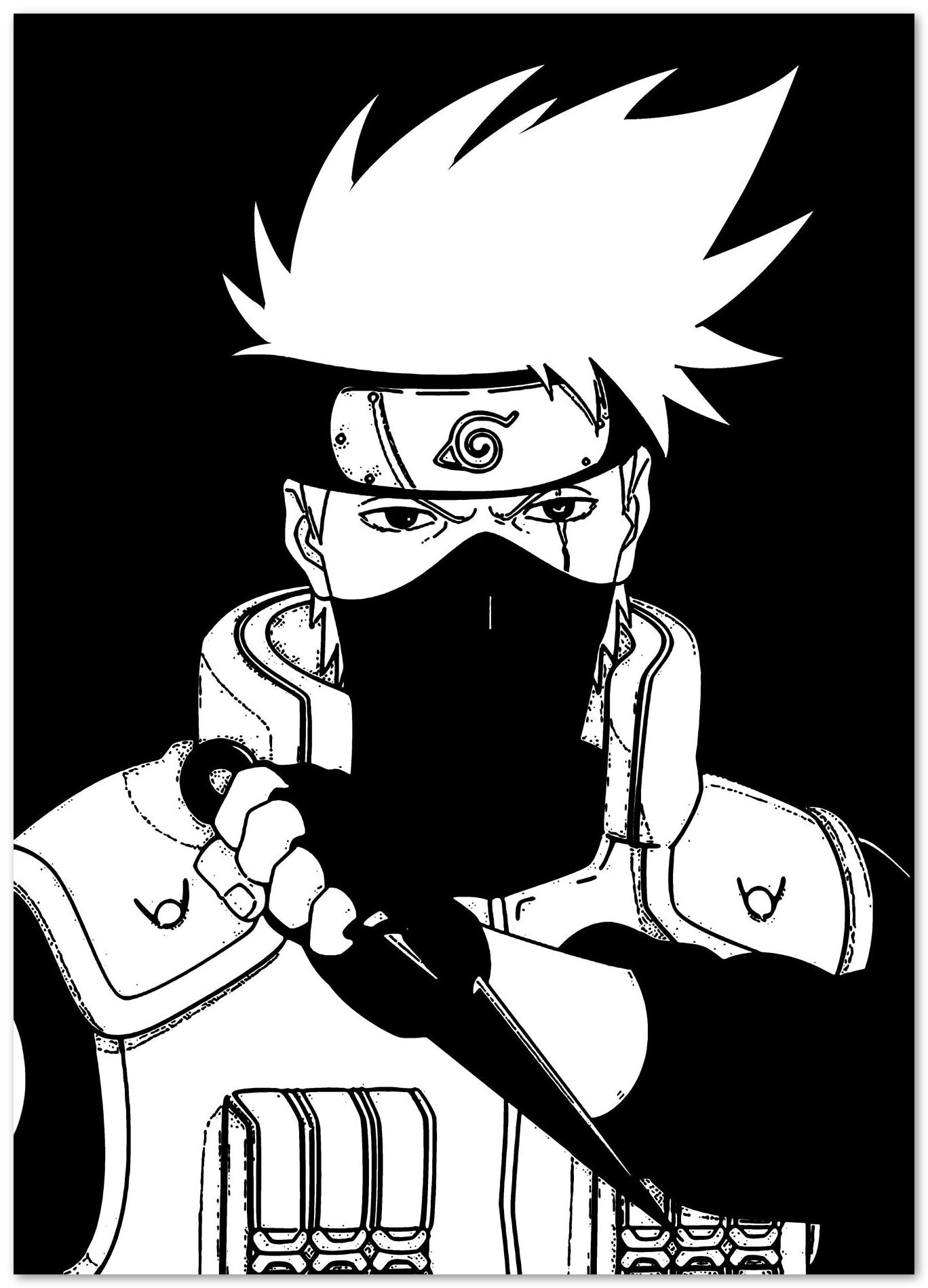 Black silhouette of the kakashi - @ArtCreative