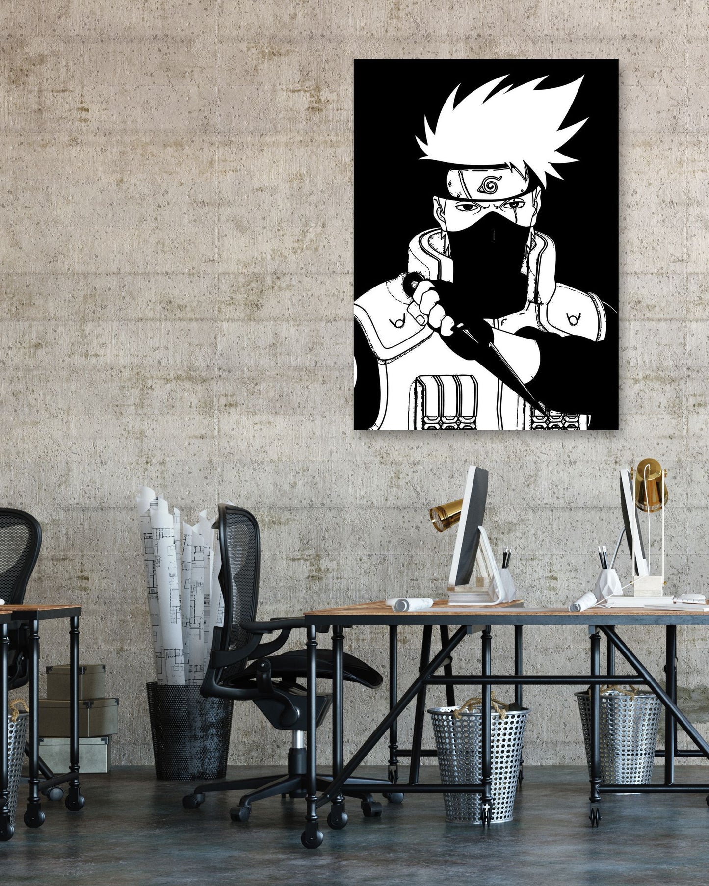 Black silhouette of the kakashi - @ArtCreative