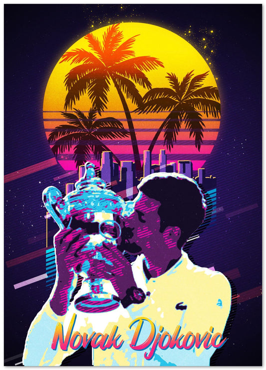 Novak Djokovic Retro Art - @ColorizeStudio