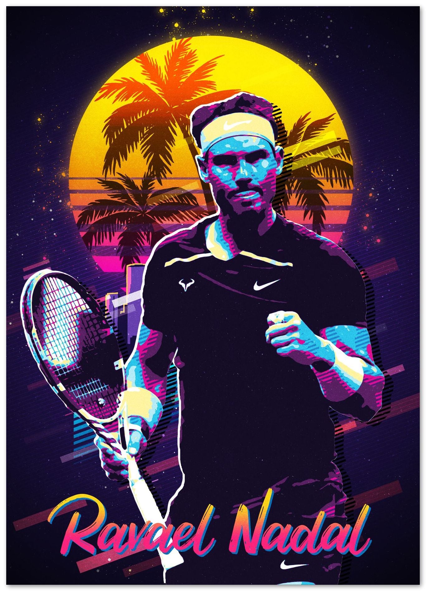 Rafael Nadal Retro Art - @ColorizeStudio