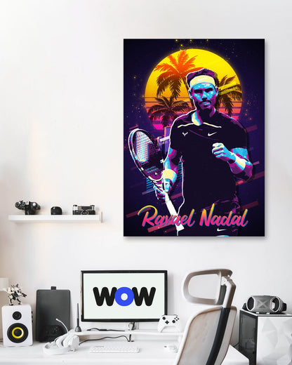 Rafael Nadal Retro Art - @ColorizeStudio