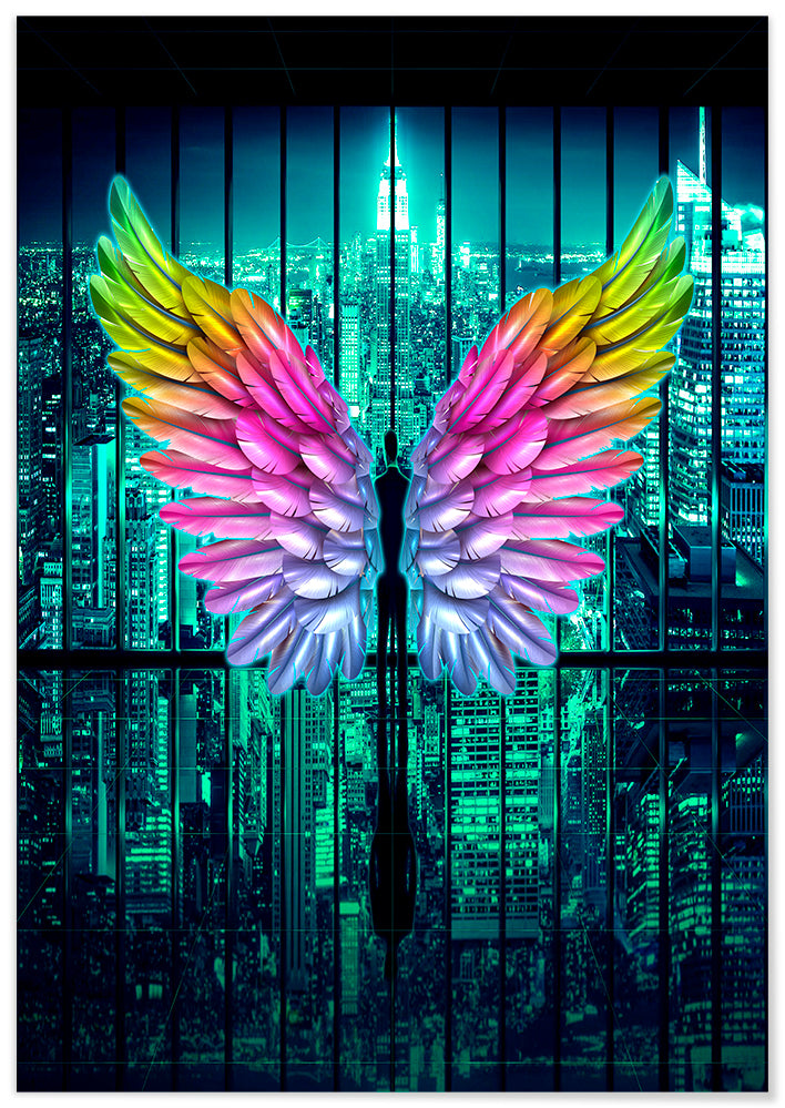 City Angel Synthwave Neon - @MiracleCreative
