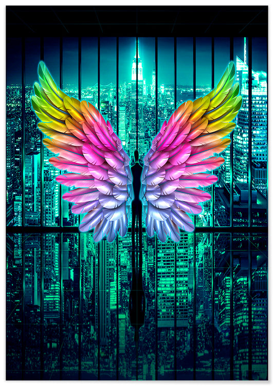 City Angel Synthwave Neon - @MiracleCreative