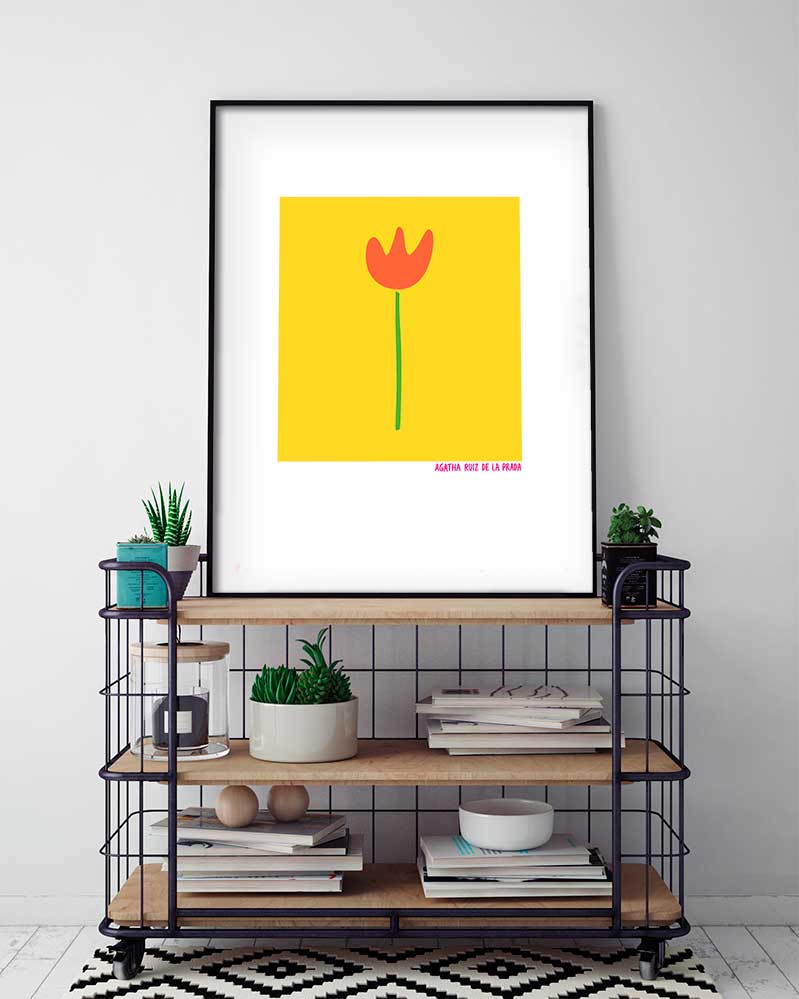 Yellow Background Tulip - @agatharuizdlprada