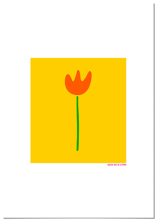 Yellow Background Tulip - @agatharuizdlprada