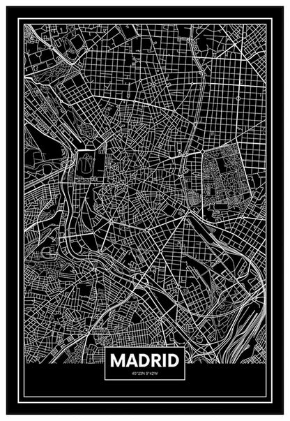 Madrid Black Color Map - @franck86