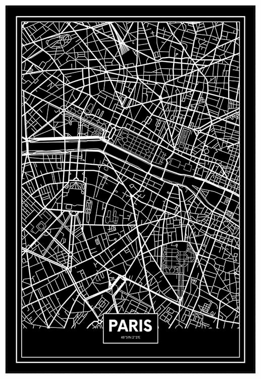 Paris Black Color Map - @franck86