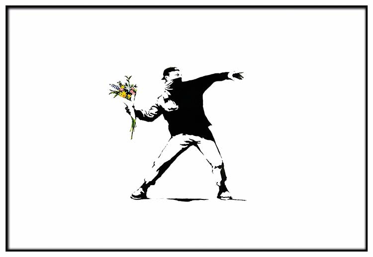 Soldier Throwing Flowers - @Banksy