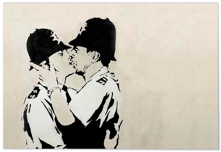 Kissing Coppers - @Banksy