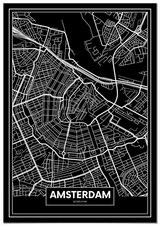Amsterdam Black Color Map - @franck86