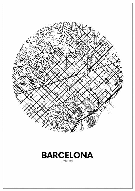Barcelona Circle Map - @annieboyle