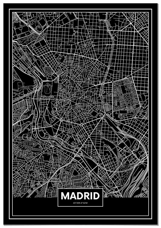 Madrid Black Color Map - @franck86